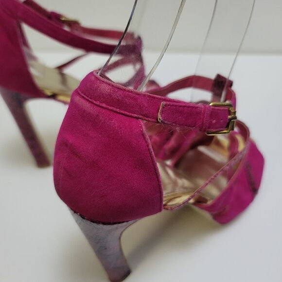 Mixx shuz pink and snake print platform heels - Picture 5 of 11
